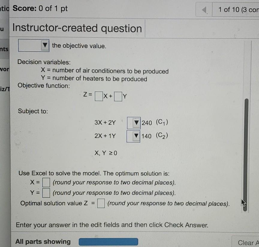 The Attaran Corporation manufactures two electrical products: portable air conditioners and portable