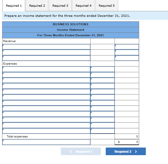  The December 31,2021, adjusted trial balance of Business Solutions (reflecting its