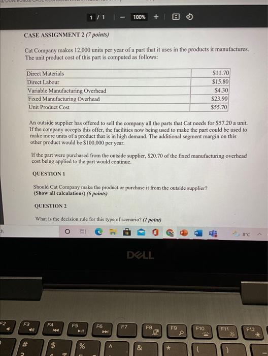  please explain thoroughly 111 100% + CASE ASSIGNMENT 2 (7 points)
