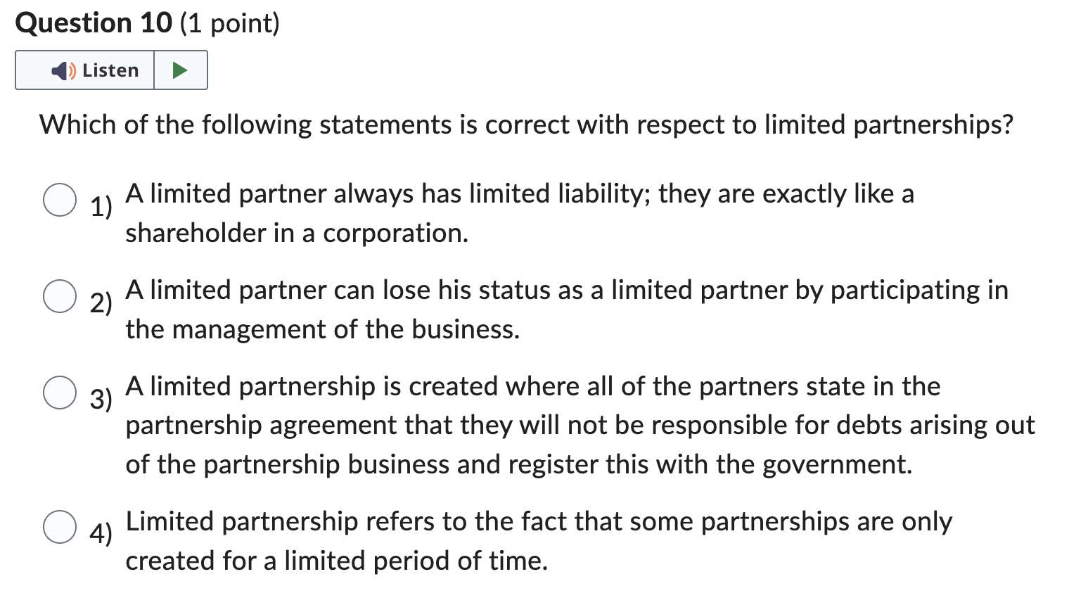 I need help. Please indicate the correct answer. It's regarding Canadian Business