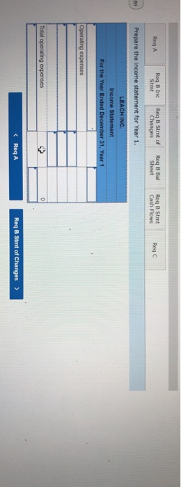 Tollowing events for the Tirst two years of its operations: Year 1: