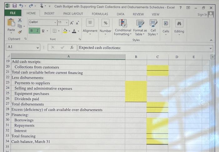 in the Excel 5 imulation and the Exce functions described below to