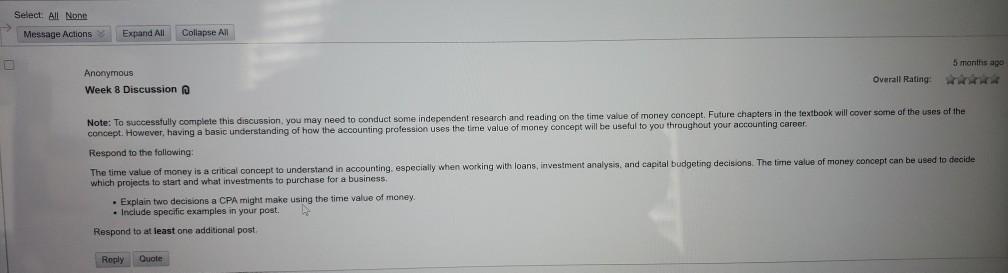 Select All None Message Actions Expand All Collapse All 5 months