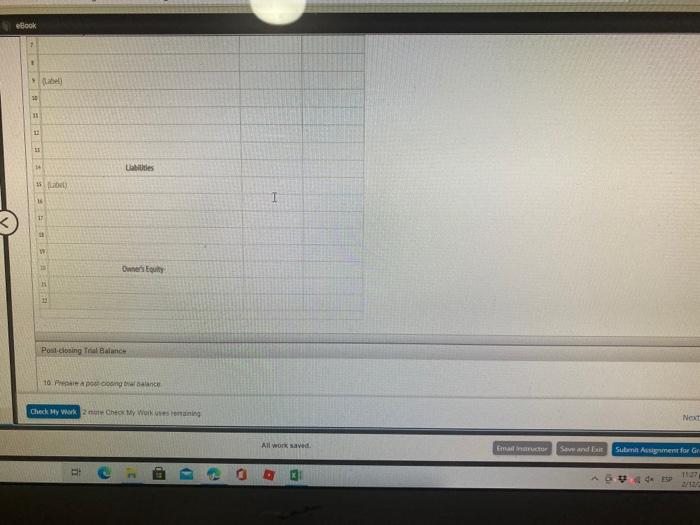 of the adjusted nalance Required: 8. Hf you completed the end of