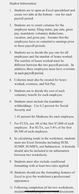 features of Excel to give the worksheet a professional appearance. The following