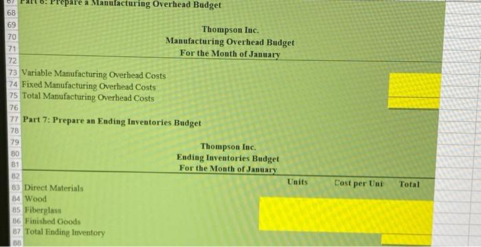 For the Month of January Units Selling Price Total Revenues 7 2.900