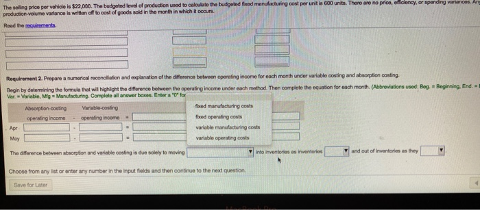 variance is written off to cost of goods sold in the month