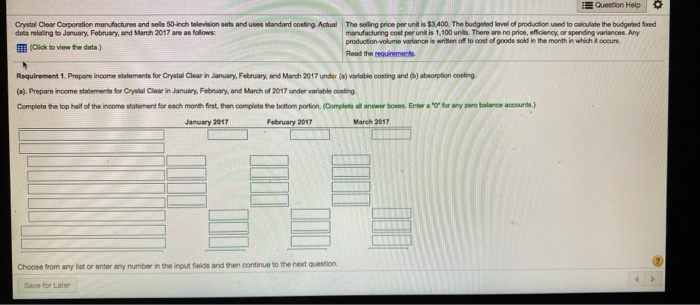  a) b) drop down choices for a and b Requirement 2: