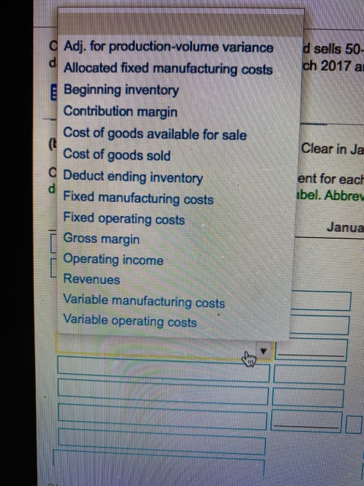 of production used to calculate the budgeted feed data relating to January,