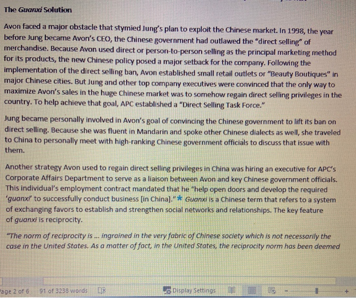 conduct of Avon's internal audit staff during the company's initial investigation of