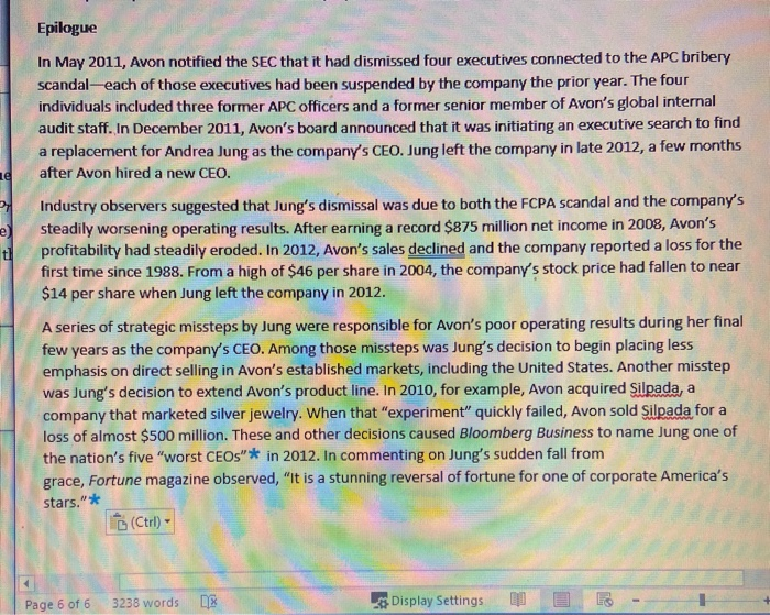identify which one you believe was most serious and defend your choice.