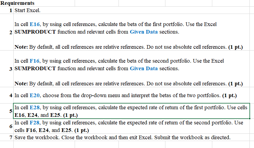 You are putting together a portfolio made up of four different stocks.