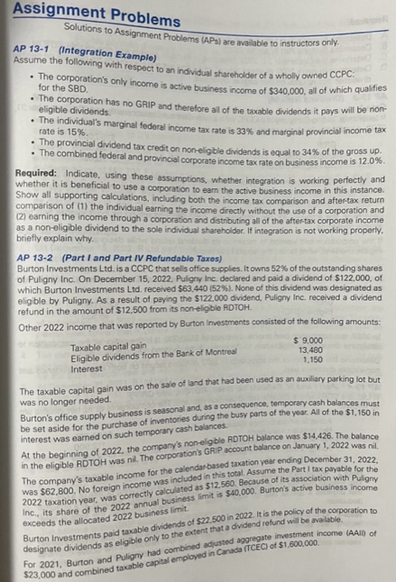 A1.2abc Wilems (APs) are avalable to instructors only. AP 13-1 (Integration Example)