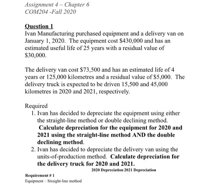  need a great answer please Assignment 4 - Chapter 6 COM204