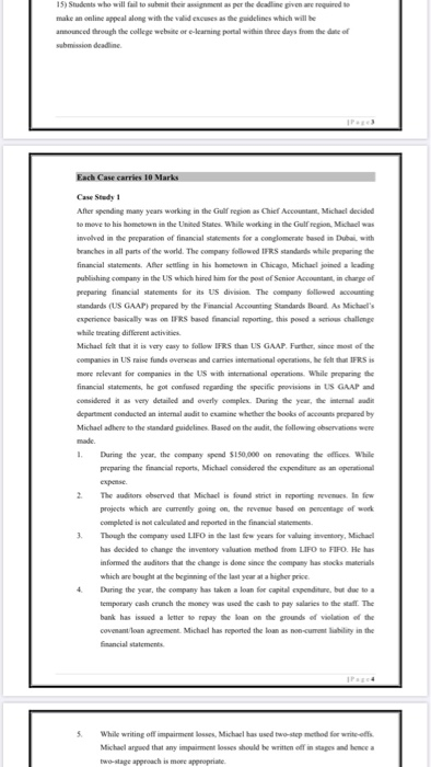  15) Students who will fail to submit their assignment as per