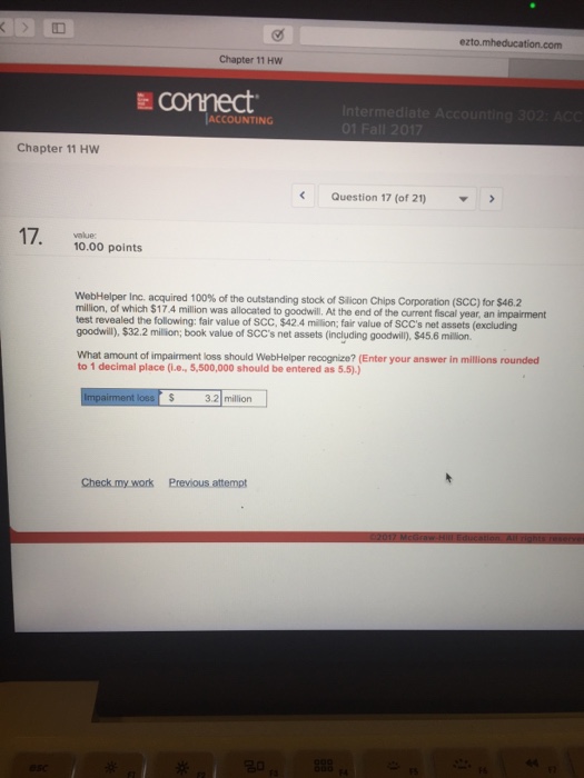 cheggs. Chapter 11 HW ACCOUNTING Chapter 11 HW Question 14 (of 21)