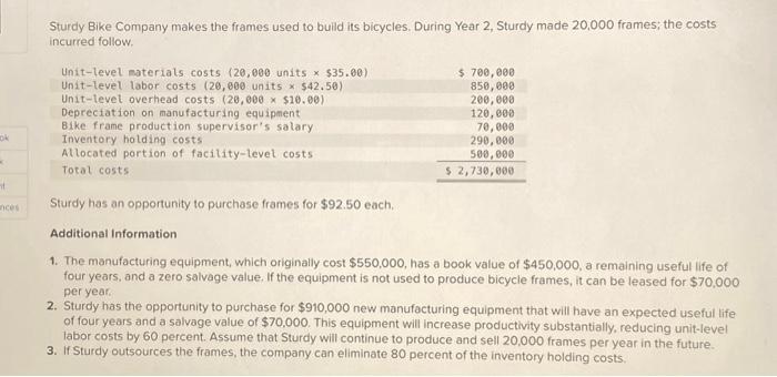  Required a. Determine the avoidable cost per unit of making the
