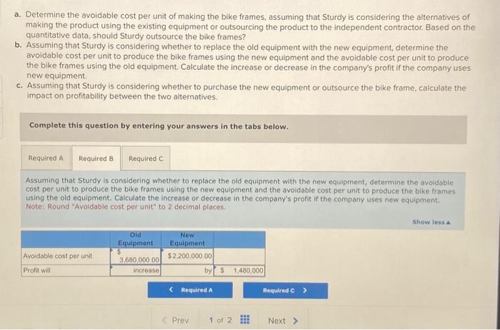 product using the existing equipment or outsourcing the product to the independent