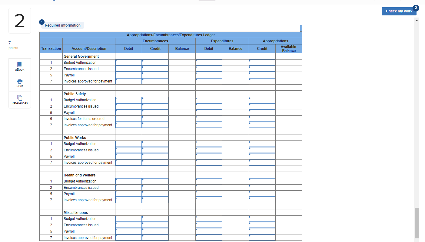 Please complete this part. 2. 2 The following transactions occurred during