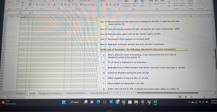 Adjusted Trial Balance have been completed for you ` 2 Journalize the