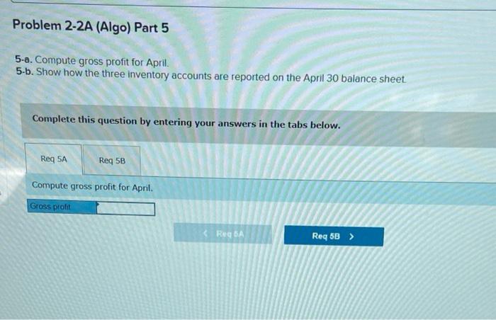 March 31 Direct materials used (in March) Direct labor used in March)