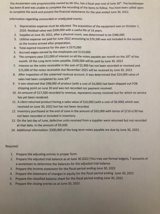 I just need help in making adjusting entries for part 1 of