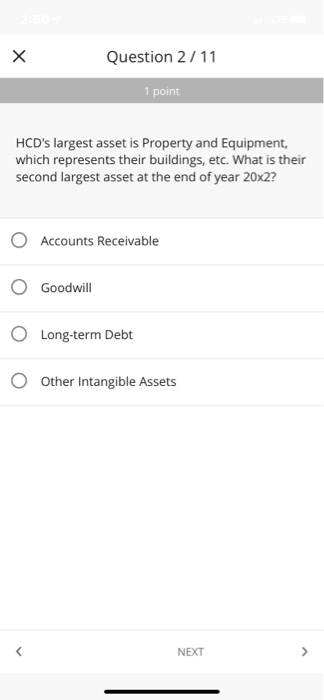 each answer in full. financial statements X Question 1/11 1 point How