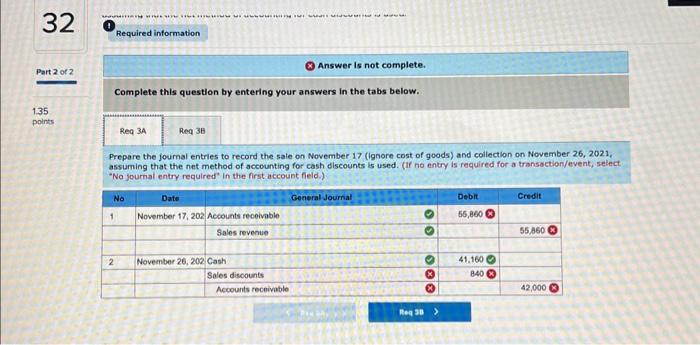 remaining. Required information Exercise 7.5 (Static) Trade and cash discounts; the gross