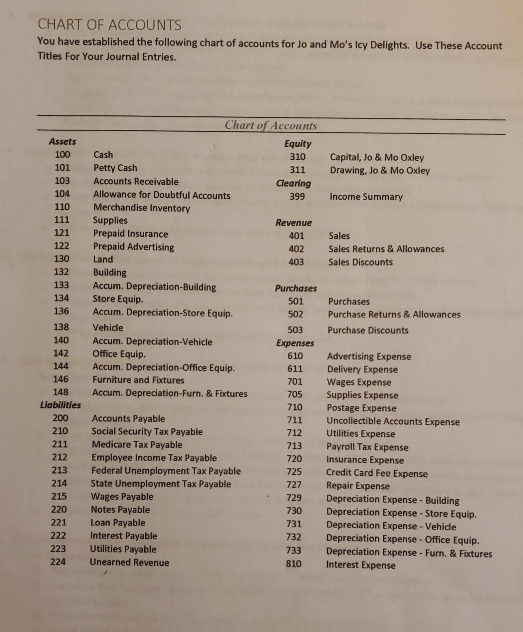 ADJUSTING ENTRIES Prepare adjusting journal entries in the general journal based on