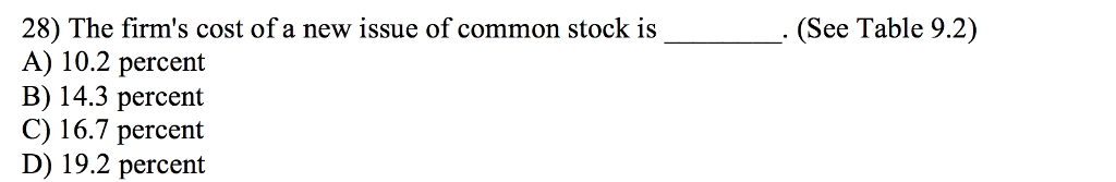 composed of the following sources and target market value proportions. Source of