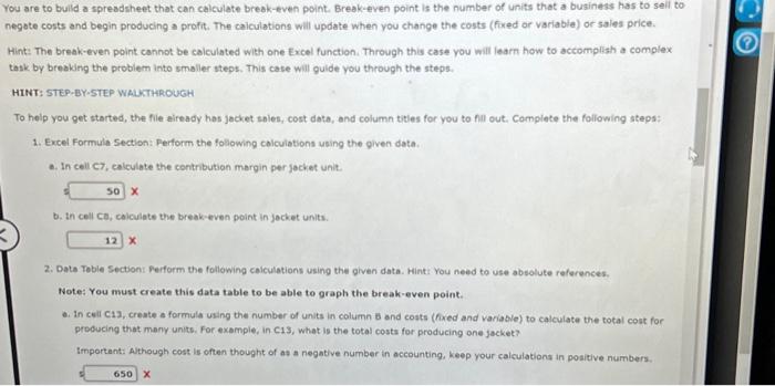 profit. 2. create a reusable spreadsheet. 3. create absolute Excel references that