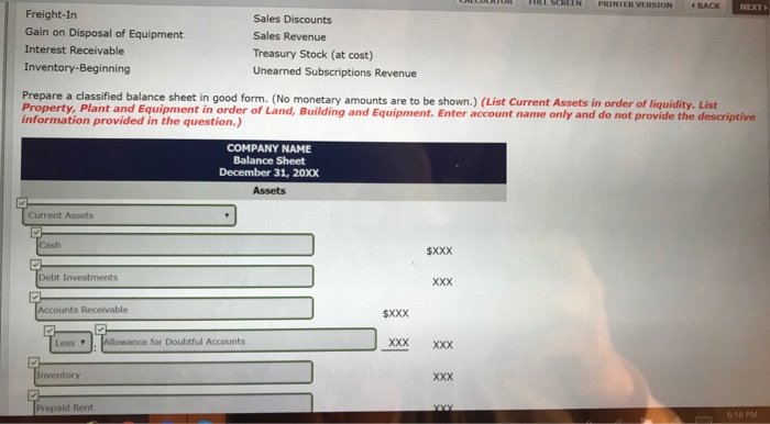 a list of accounts in alphabetical order. Accounts Receivable Accumulated Depreciation-Buildings Accumulated