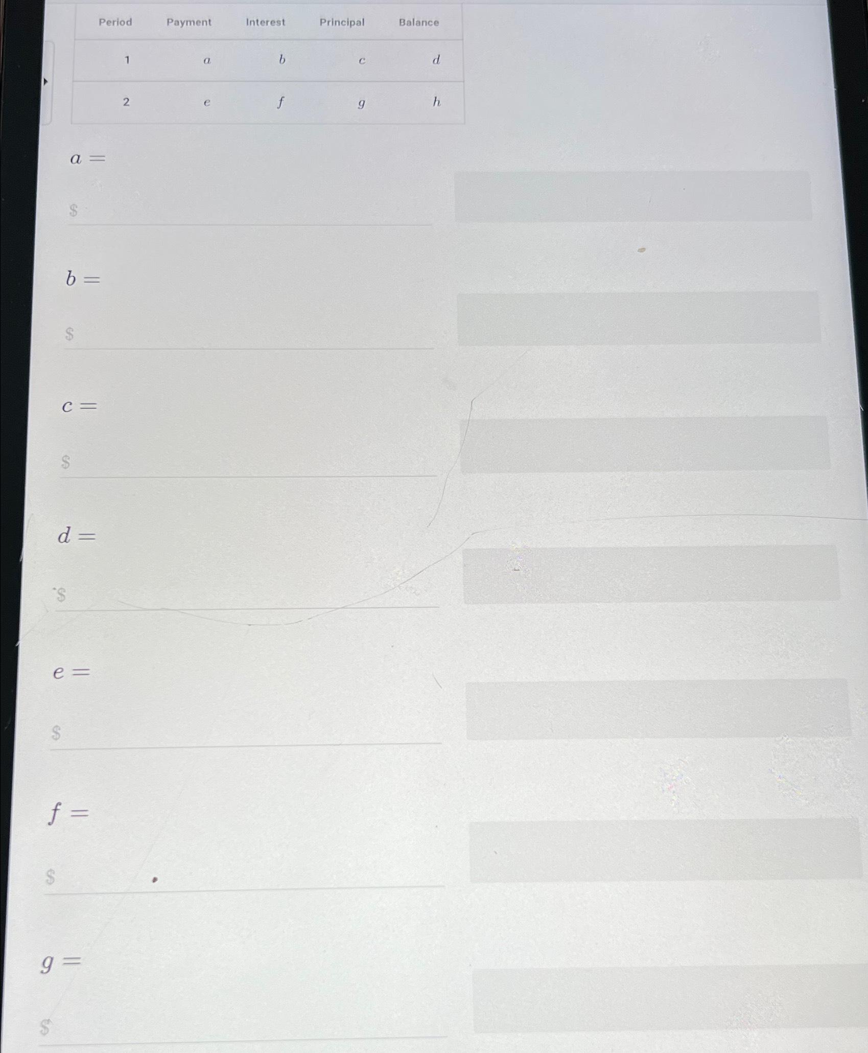  Using the following table, calculate the missing values for Daniel 15