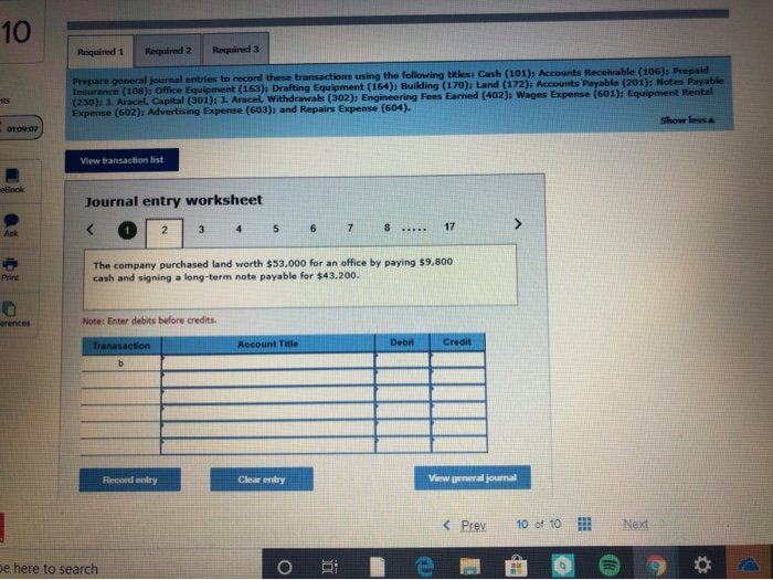  Required 1 Required 2 Required 3 Prepare general journal entries to