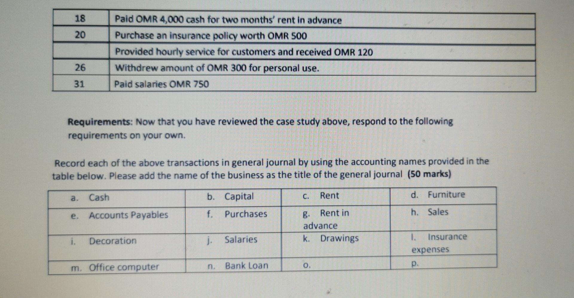 of baby daycare during the month of October 2021. The business name