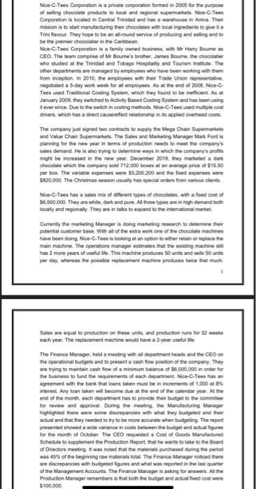 This is a case study. I dont expect the expert to answer