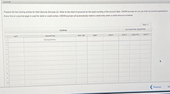 for journal explanations. Every line on a journal page is used for