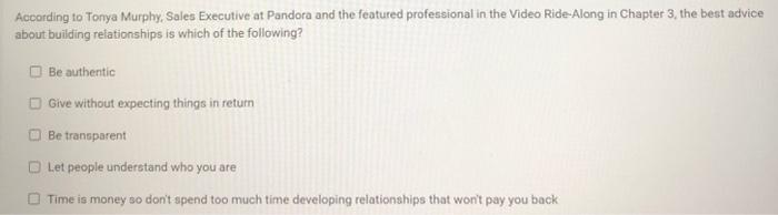 that if she builds trust, they will choose her for insurance as