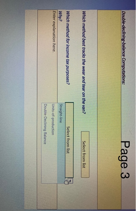 Ralph's officials estimated that the van's residual value would be $1,400. The
