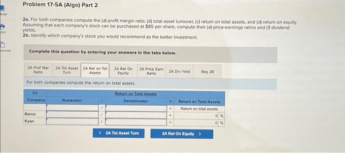 Company xyan Company Data from the current year-end balance sheets Assets Cash