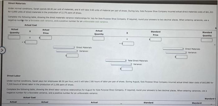  pls try to answer all thanks Direct Materials Under normal condition,