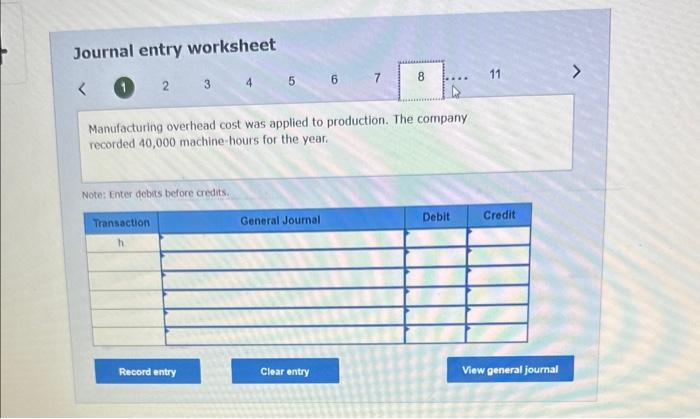 $191,000 (80\% direct and 20% indirect). c. The following costs were incurred