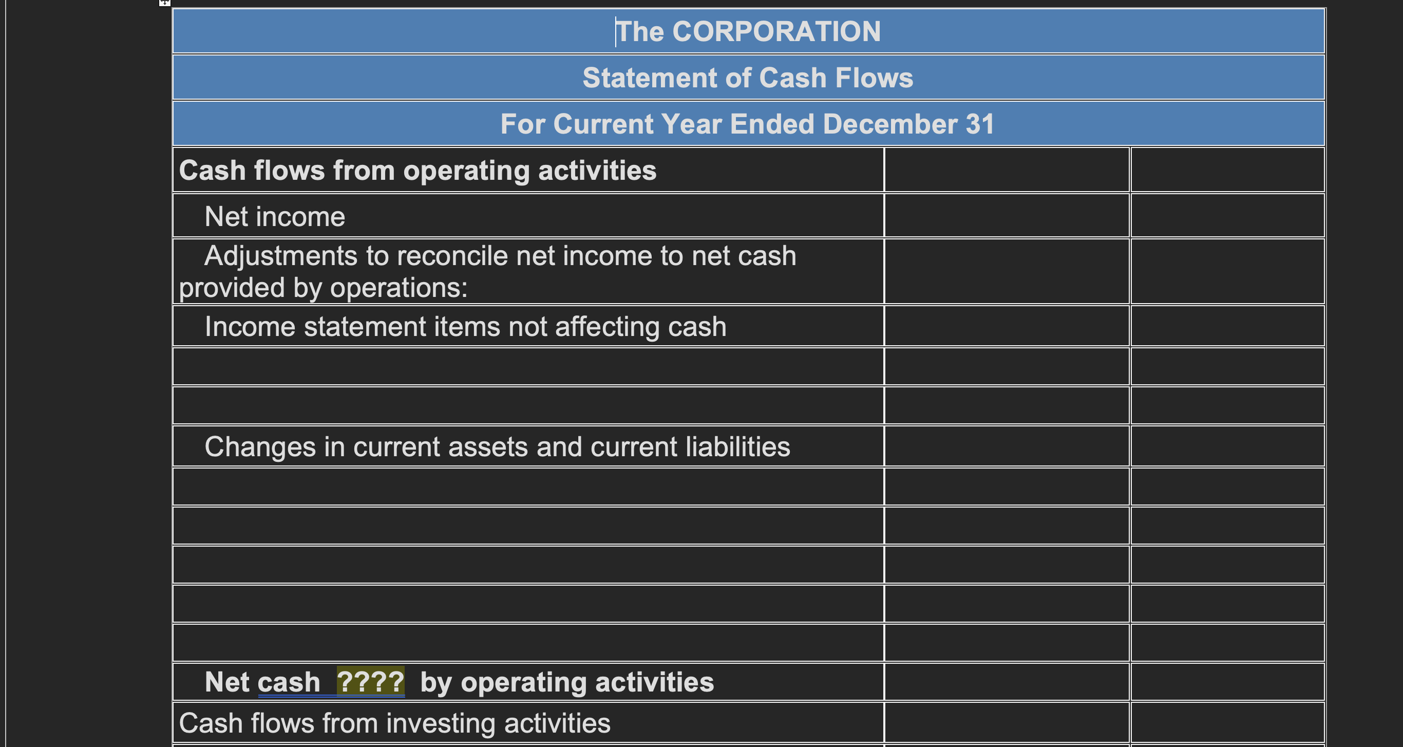 and additional information follow. For the year, (1) all sales are credit