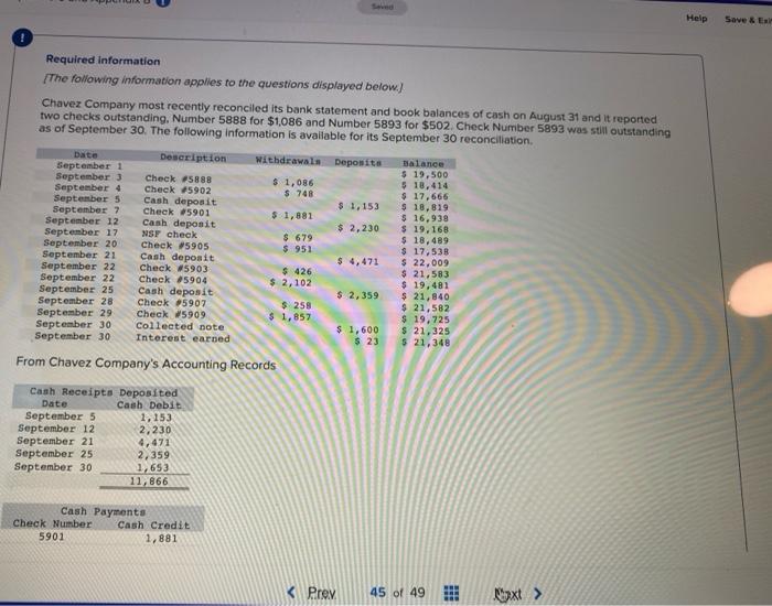  Help Save & E Required information The following information applies to