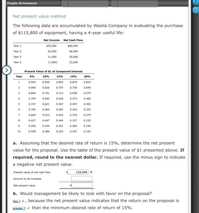 plz explain Net present value method The following data are accumulated by