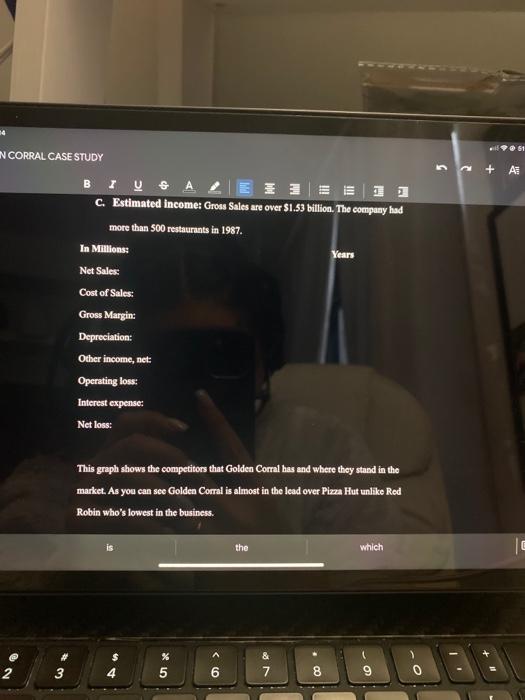 on Golden Corral restaurant N CORRAL CASE STUDY Al B 1 y