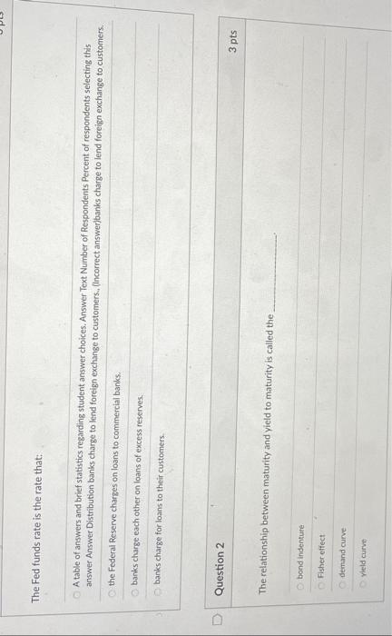 answers and brief statistics regarding student answer choices. Answer Text Number of