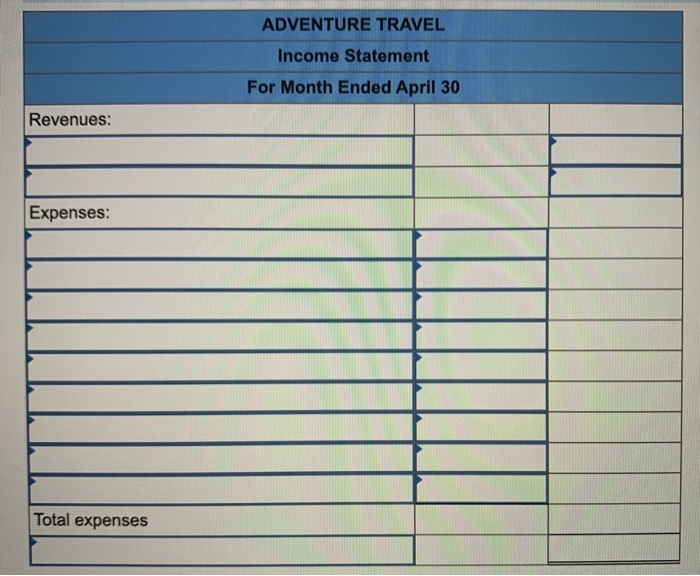 month's (April) rent. 3 The company purchased $1,700 of office supplies for