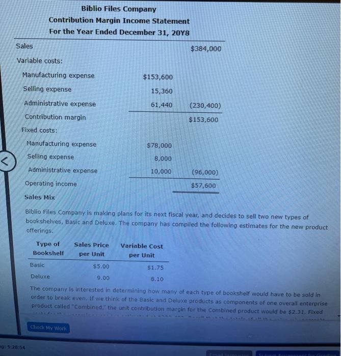 reviewing the data, complete requirements (1) and (2) that follow. 1. Determine