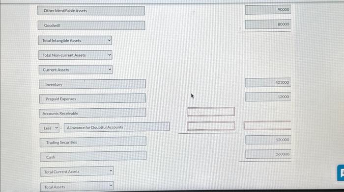 in advance!! Other Identifiable Assets Goodwilt Total Intangible Assets: Total Non-current Assets